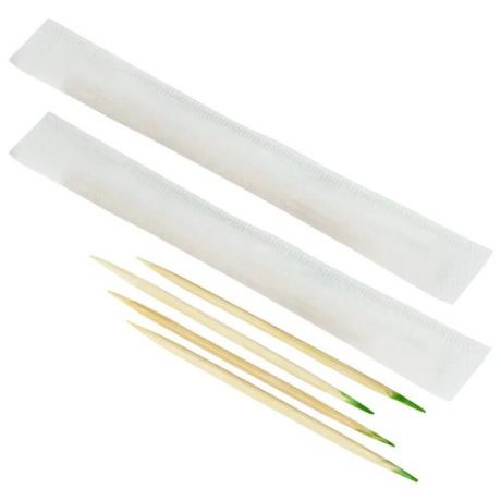 Зубочистки бамбуковые Viatto с ментолом, в индивидуальной бумажной упаковке, BT-3M