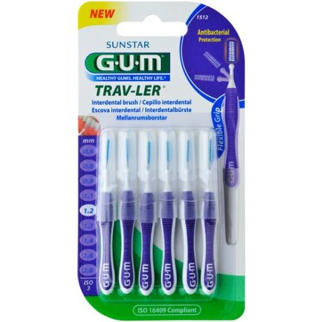 Межзубный ершик GUM Trav-Ler 1.2 mm фиолетовый