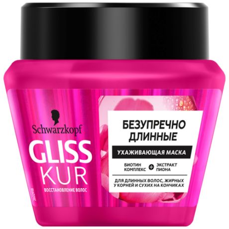 Gliss kur Гель-маска для волос Gliss Kur Безупречно длинные 300 мл, 1 шт (3 штуки)