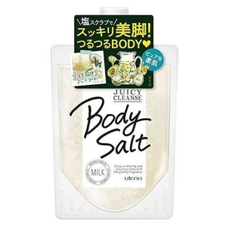 Скраб для тела Utena Juicy Cleanse Body Salt на основе соли с аргановым и кокосовым маслом, медом, имбирем и ароматом кокоса и ванили 300 г