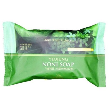 Juno yeojung noni косметическое мыло для лица и тела с фруктовым экстрактом нони, для всех типов кожи, 120 гр