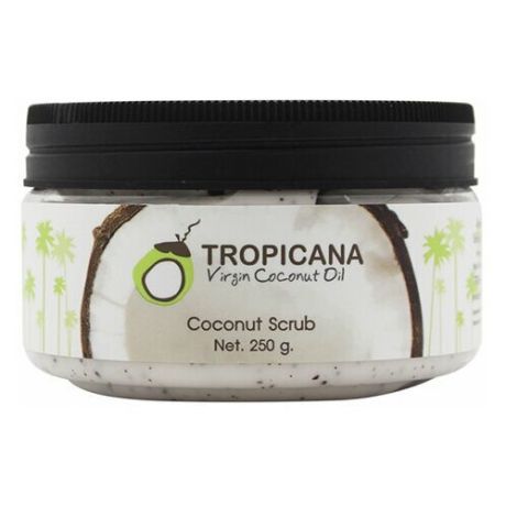 Скраб для лица и тела Tropicana Coconut Body Scrub Кокосовая стружка и лаванда на основе кокосового масла холодного отжима 250 г
