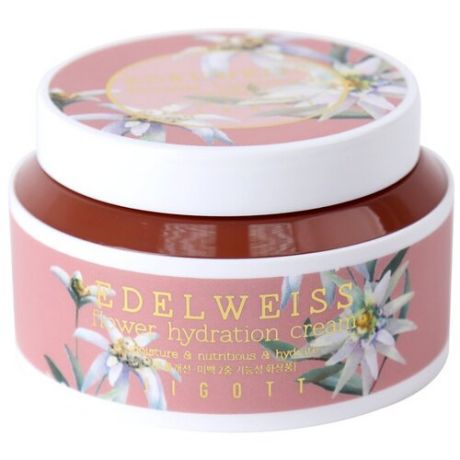 Jigott Крем омолаживающий с экстрактом эдельвейса - Edelweiss flower hydration cream, 100мл