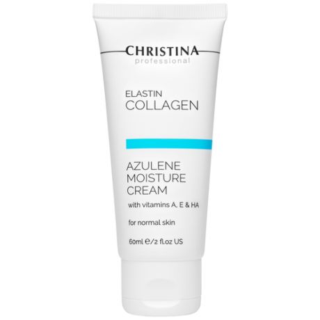 Christina Elastin Collagen Увлажняющий крем для нормальной кожи Эластин, коллаген, азулен Azulene Moisture Cream 60 мл