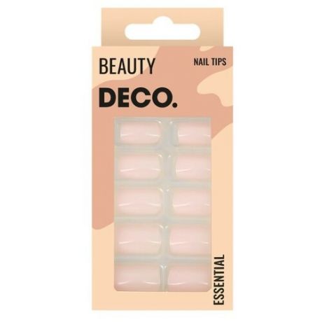 Набор накладных ногтей `DECO.` ESSENTIAL mild pink (24 шт+ клеевые стикеры 24 шт)