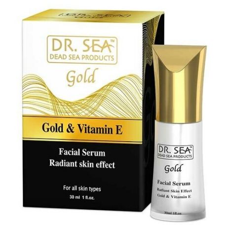 DR. SEA Сыворотка для лица с Золотом и витамином Е - сияющий эффект кожи, 30мл
