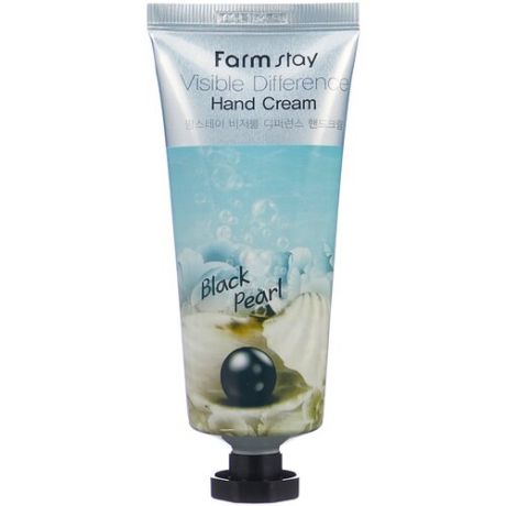 FarmStay Крем для рук с пудрой черного жемчуга - Visible difference hand cream black pearl, 100г