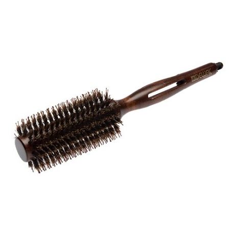 Брашинг для волос деревянный натуральная щетина Dewal BPR25 нейлоновый штифт d 25/45 мм