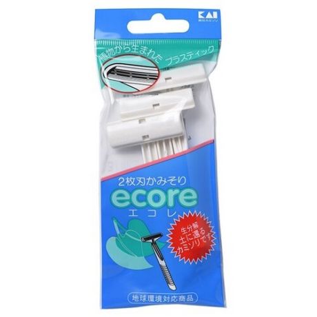 Ecore бритва безопасная мужская одноразовая, 2 лезвия, 3 шт.