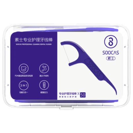 Зубная нить Xiaomi Soocas Floss Pick D1 50шт