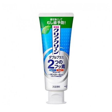 KAO Зубная паста лечебно- профилактическая мятная - Clear clean double plus light mint, 130г