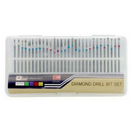 Набор алмазных фрез для маникюра Diamond Drill Bit Set, 30 шт.