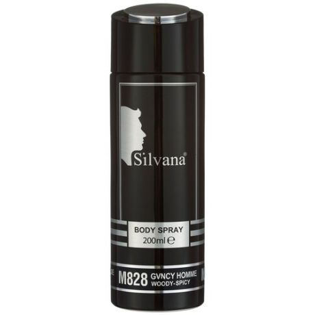 Парфюмированный дезодорант-спрей для тела Silvana Gvncy Homme, 200ml