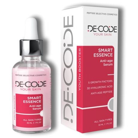 DECODE / Омолаживающая сыворотка для лица с пептидами, 5 факторами роста и гиалурон. кислотой, все типы кожи