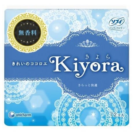 UNICHARM Гигиенические прокладки для женщин ежедневные Sofy Kiyora без аромата, 72 шт.