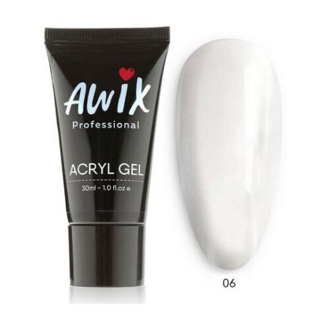 AWIX Professional, Acryl gel AWIX 6 (прозрачный), 30 мл