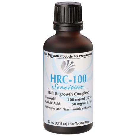 Лосьон для роста волос и бороды 10% HRC Premium Solutions (США) HRC-100 Sensitive для чувствительной кожи