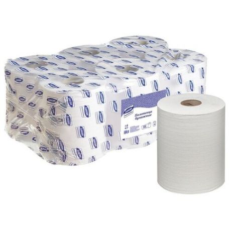 Бумажные полотенца для диспенсеров LUSCAN PROFESSIONAL 2-слойные 6 рулонов по 143 метра (арт.486352)