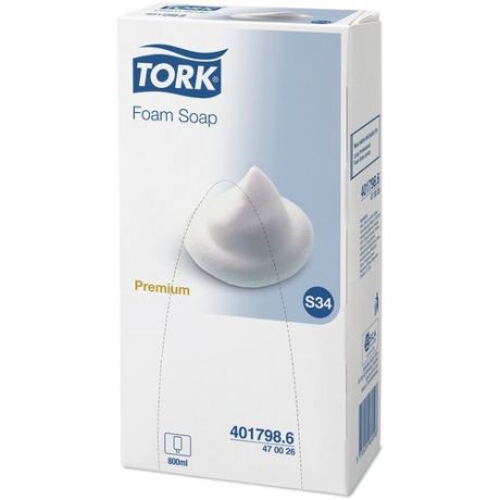 Картридж с жидким мылом-пеной Tork "Premium" (S34), 800мл