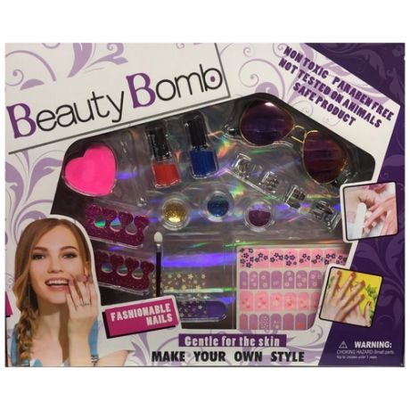 Детский набор для создания маникюра и дизайна ногтей Beauty Bomb