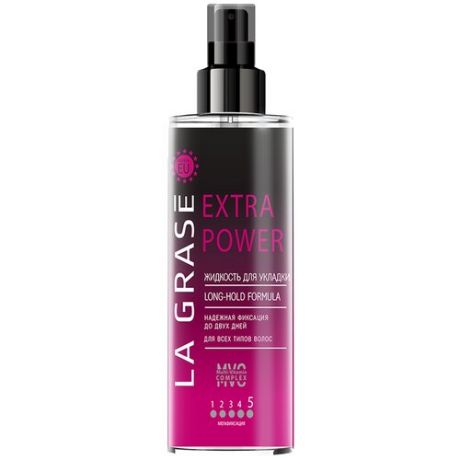 La Grase Жидкость для укладки волос Extra Power, экстрасильная фиксация, 150 мл