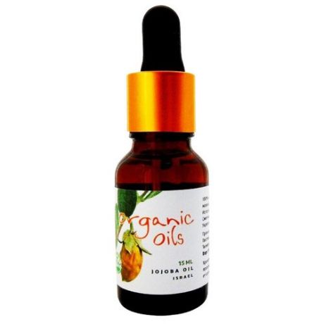 Масло Жожоба Organic oils, 15 мл холодного отжима нерафинированное для лица, для волос, для тела, от растяжек, для загара, для массажа