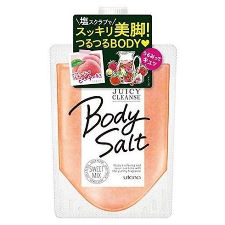 Скраб для тела Utena Juicy Cleanse Body Salt на основе соли с ароматом персика 300 г