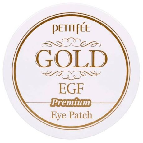 Гидрогелевые патчи для глаз PETITFEE EGF и золото, 60 шт