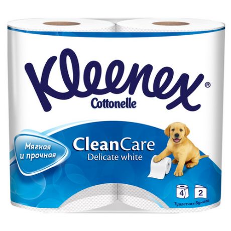 Kleenex Туалетная бумага Kleenex Clean Care двухслойная 4шт 353 гр 2 шт (5 упаковок)