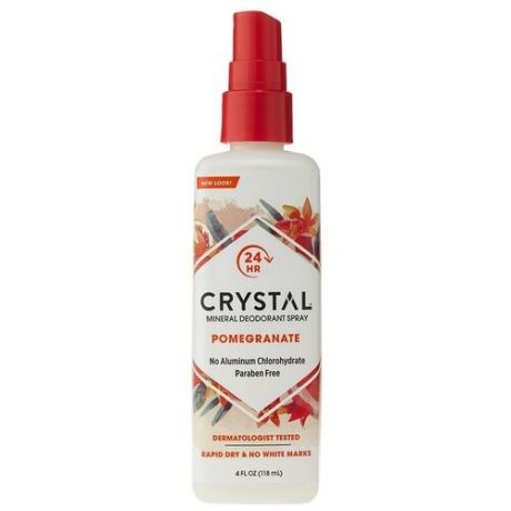Crystal Body Deodorant Mineral Deodorant Spray, Pomegranate, 4 fl oz (118 ml)