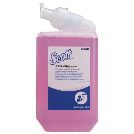 Пенное мыло для рук Kimberly-Clark Professional 6340 SCOTT® ESSENTIAL Everyday Use- Картридж / Розовый /1л, 6 шт.. (6340)