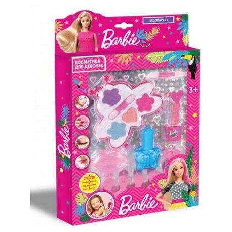 Косметика для девочек Барби: тени,блеск, помада, лак, разделит апплик. Милая Леди 20678D2-BAR