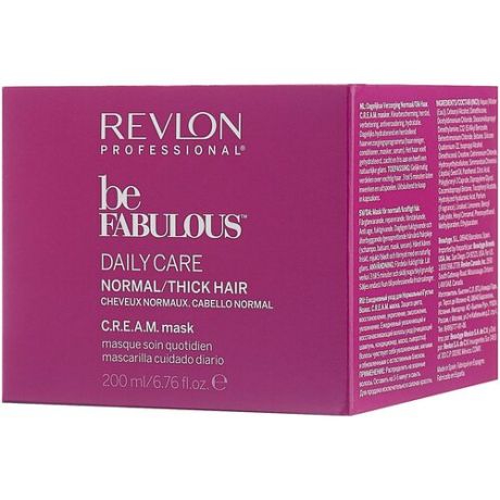 Маска для волос восстанавливающая Revlon Be Fabulous Daily Care C.R.E.A.M. Mask для нормальных и густых волос 200 мл