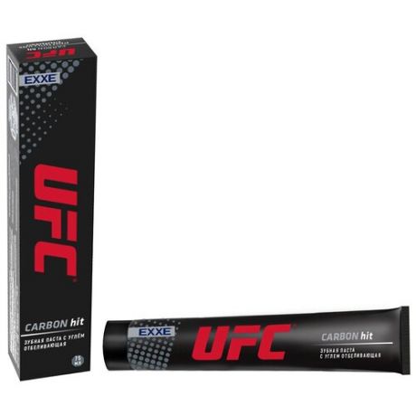 Зубная паста UFC x EXXE Carbon hit Отбеливающая, с углем, 75 мл