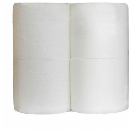 Бумага туалетная 2-слойная, белая, 50м, 4 рул/уп