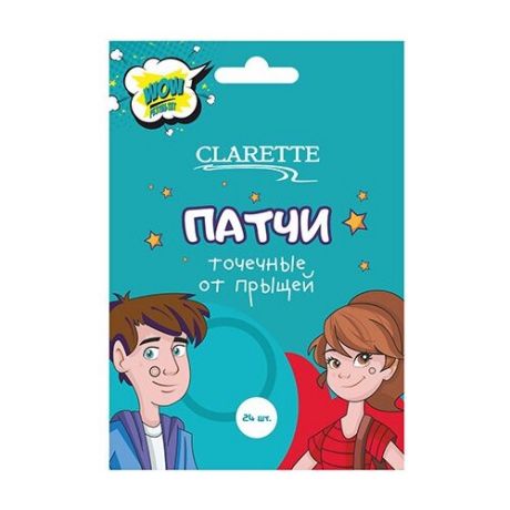 CLARETTE, Патчи точечные от прыщей, 24 шт.