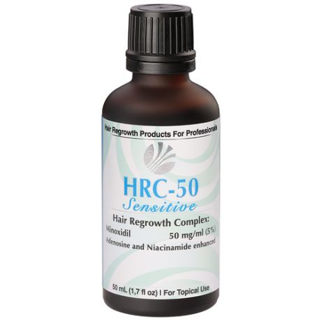 Лосьон для роста волос и бороды 5% HRC Premium Solutions (США) HRC-50 Sensitive для чувствительной кожи Комплект из 3 фл.