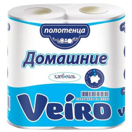 Полотенце бумажное "Veiro", 2-слойное - 2 упак. (4 рулона)