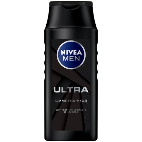 Шампунь-уход для волос NIVEA MEN Ultra Длительная свежесть и чистота, 400 мл