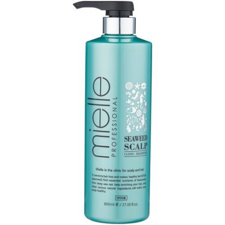 JPS Шампунь против выпадения волос с морскими водорослями - Seaweed scalp clinic shampoo, 800мл