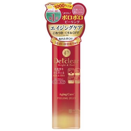 *detclear bright peel peeling jelly aging care очищающий пилинг-гель с aha&bha с эффектом сильного скатывания для зрелой кожи, 180 мл