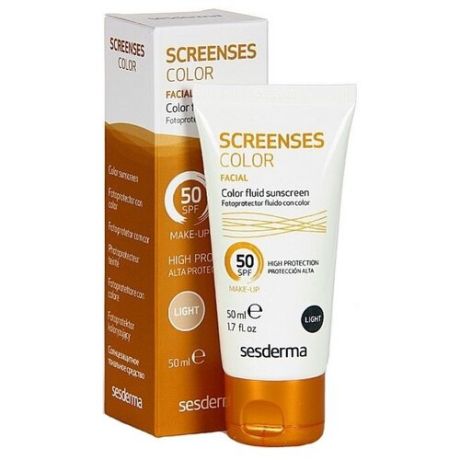 SCREENSES COLOR Fluid sunscreen SPF 50 Light – Средство солнцезащитное тональное СЗФ 50 (Светлый тон), 50 мл