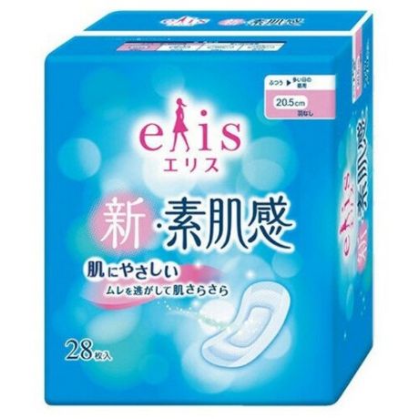 Elis new skin гигиенические прокладки классические, без крылышек, (нормал), 20,5 см, 28 шт
