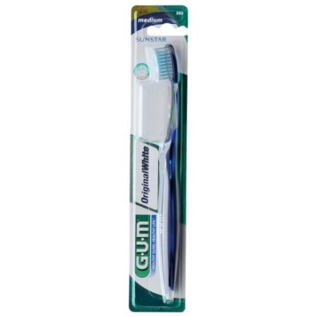 Зубная щетка GUM Original White отбеливающая medium
