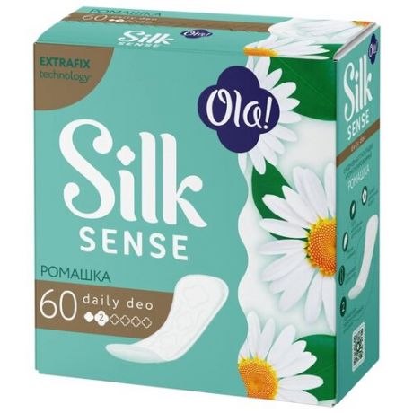 Ola! SILK SENSE DAILY DEO Прокладки женс. гигиен. впитыв. на каждый день Ромашка 60 шт/упак.