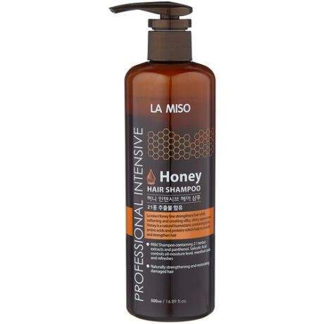 La Miso Шампунь для волос с медом - Professional intensive honey, 500мл