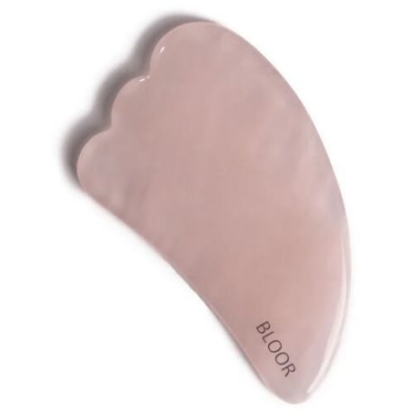 Скребок Гуаша BLOOR «Лапа» для массажа лица из розового кварца, цельный срез