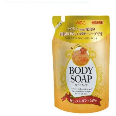 NIHON Крем-мыло для тела Wins с медом мягкая упаковка 400 мл.