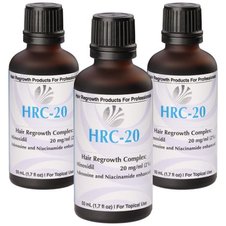 Лосьон для роста волос (для женщин) HRC Premium Solutions (США) HRC-20 Комплект из 3 фл.