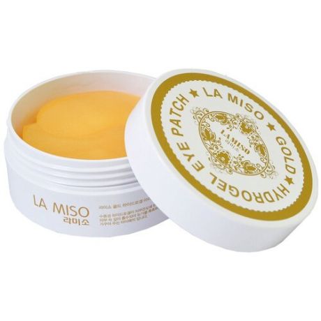 Патчи для глаз гидрогелевые La Miso Gold Hydrogel Eye Patch с частицами золота 60 шт